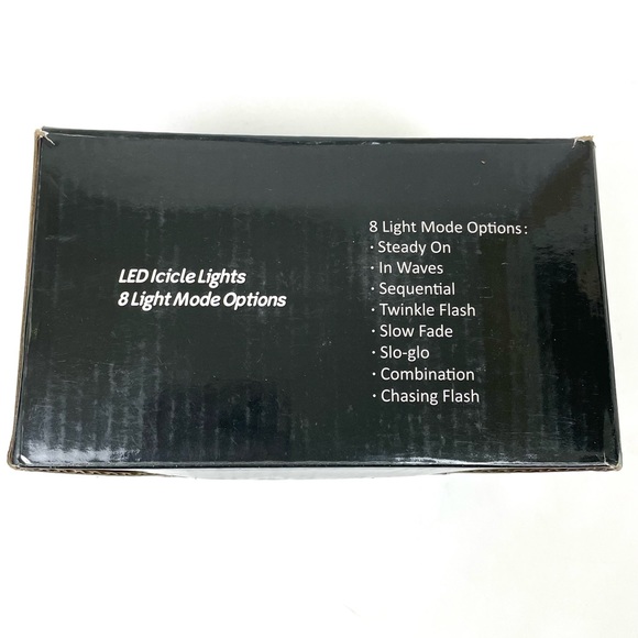 KNONEW Color Changing Icicle Lights, 8 Modes Curtain Fairy Light NEW - Picture 3 of 6